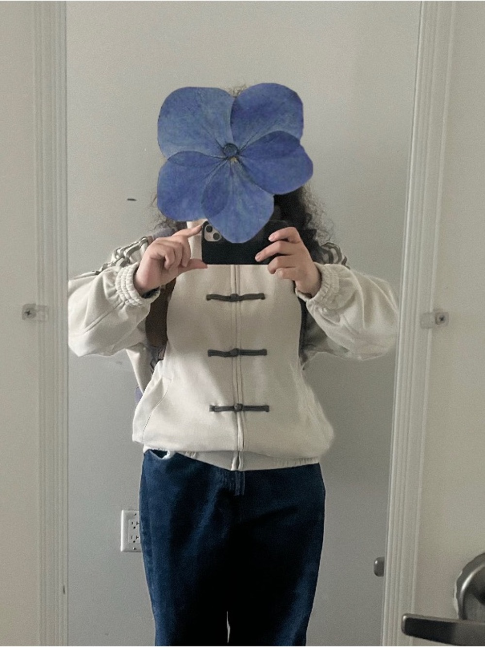 Adidas Chinese New Year Jacket color Beige with flower embroidery - Picture 3 of 3